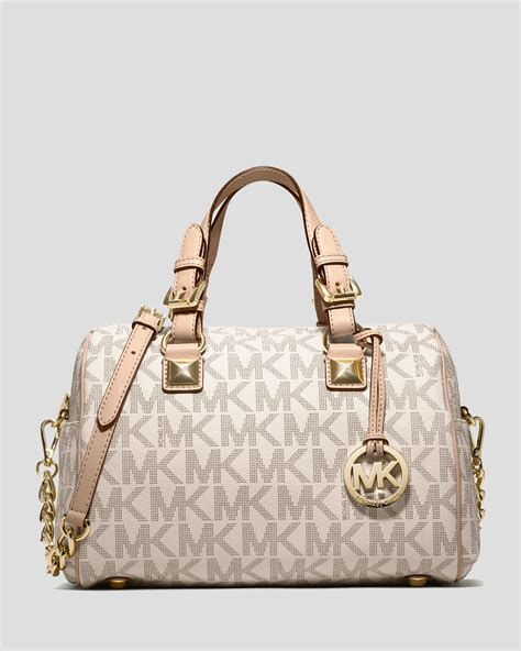 michael kors grayson studded medium chain satchel|Michael Kors large satchel purse.